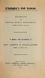 Tapa de O'Gallagher's Irish sermons =