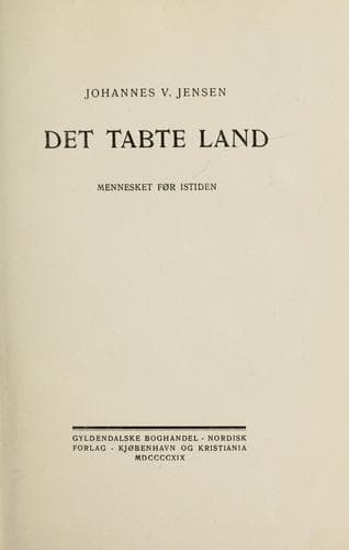 Tapa de Det tabte land