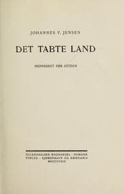 Tapa de Det tabte land