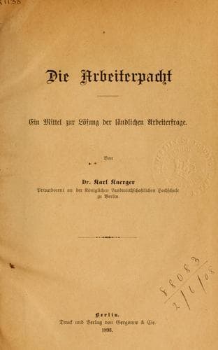 Tapa de Die Arbeiterpacht