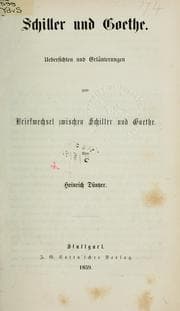 Tapa de Schiller und Goethe