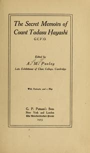 Tapa de The secret memoirs of Count Tadasu Hayashi, G. C. V. O..