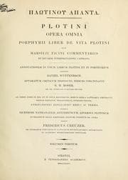 Tapa de Plotini opera omnia