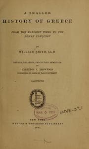 Tapa de A smaller history of Greece, from the earliest times to the Roman conquest