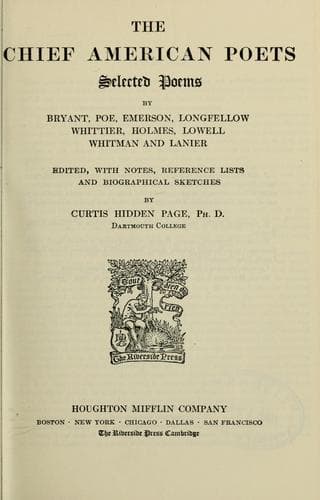 Tapa de The chief American poets