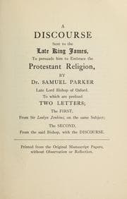 Tapa de A discourse sent to the late King James