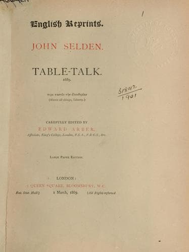 Tapa de Table-talk