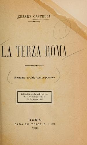 Tapa de La terza Roma