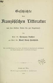 Tapa de Geschichte der französischen Litteratur von den ältesten Zeiten bis zur Gegenwart