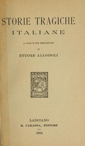 Tapa de Storie tragiche italiane