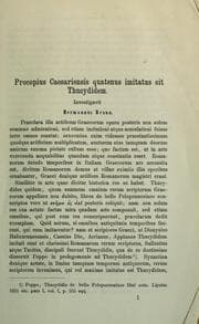 Tapa de Procopius Caesariensis quatenus imitatus sit Thucydidem