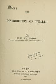 Tapa de The distribution of wealth