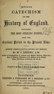 Tapa de Irvings' catechism of the history of England