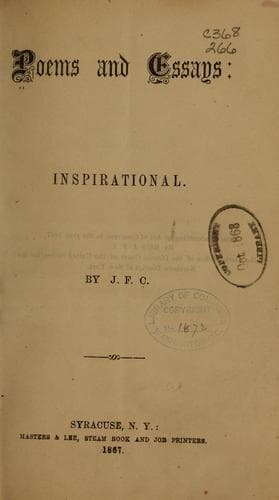 Tapa de Poems and essays