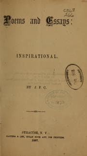 Tapa de Poems and essays