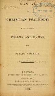 Tapa de Manual of Christian Psalmody