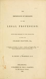 Tapa de The importance of religion to the legal profession