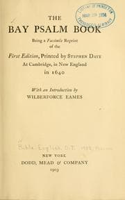 Tapa de The Bay Psalm book