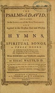 Tapa de The Psalms of David