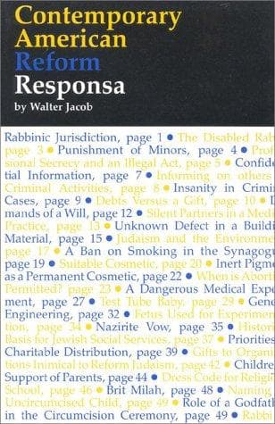 Tapa de Contemporary American Reform responsa