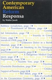 Tapa de Contemporary American Reform responsa