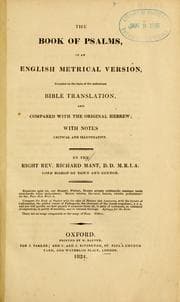 Tapa de The Book of Psalms, in an English metrical version