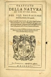 Tapa de Trattato della natura de'cibi et del bere / del sig. Baldassare Pisanelli, medico Bolognese