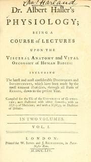 Tapa de Dr. Albert Haller's Physiology