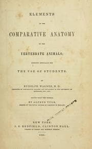 Tapa de Elements of the comparative anatomy of the vertebrate animals