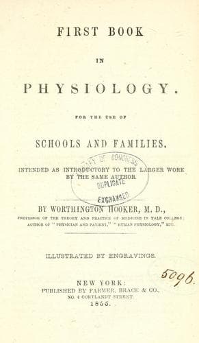 Tapa de First book in physiology