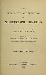 Tapa de The preparation & mounting of microscopic objects