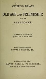 Tapa de Cicero's essays on old age and friendship