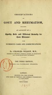 Tapa de Observations on gout and rheumatism