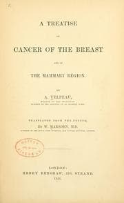 Tapa de A treatise on cancer of the breast and of the mammary region
