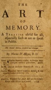Tapa de The art of memory
