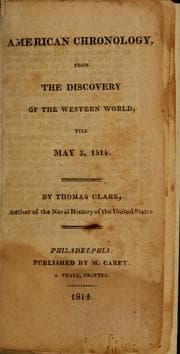 Tapa de American chronology, from the discovery of the western world, till May 3, 1814