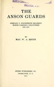 Tapa de The Anson guards, company C, fourteenth regiment, North Carolina volunteers, 1861-1865