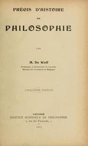 Tapa de Précis d'histoire de philosophie