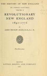 Tapa de Revolutionary New England, 1691-1776