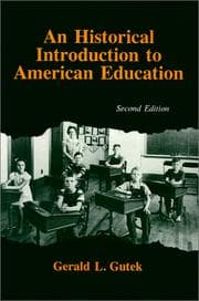 Tapa de An historical introduction to American education