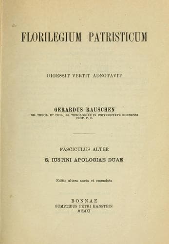 Tapa de S. Iustini apologiae duae