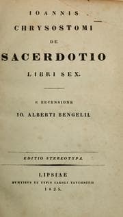 Tapa de De sacerdotio libri sex