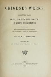 Tapa de Origenes Werke