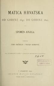Tapa de Matica Hrvatska od godine 1842. do godine 1892