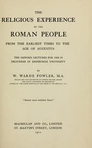 Tapa de The religious experience of the Roman people, from the earliest times to the age of Augustus