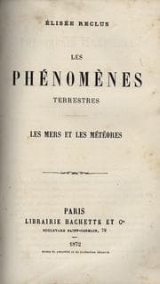 Tapa de Les phénomènes terrestres. Les mers et les météores