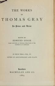 Tapa de The works of Thomas Gray in prose and verse