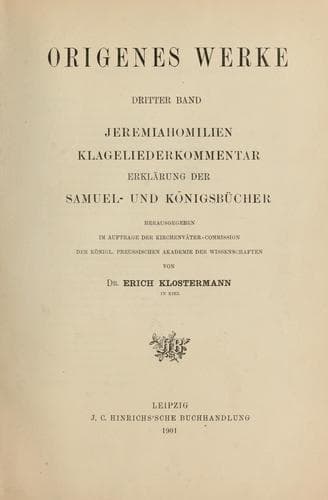 Tapa de Origenes Werke