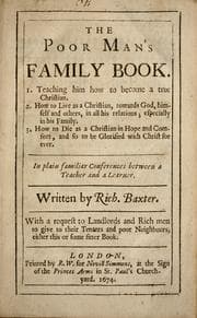 Tapa de The poor man's family book