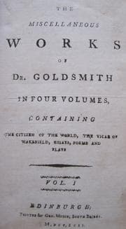 Tapa de The Miscellaneous Works of Dr. Goldsmith